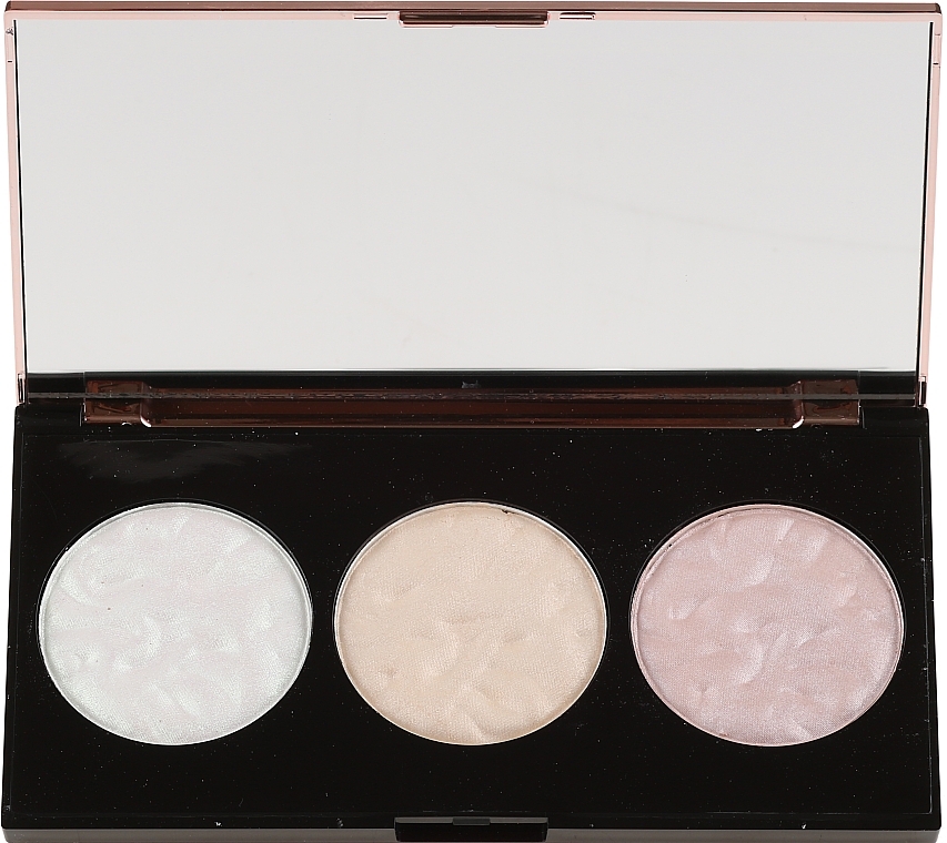 Face Highlighter Palette - Makeup Revolution 3 Strobe Highlighter Palette — photo N5