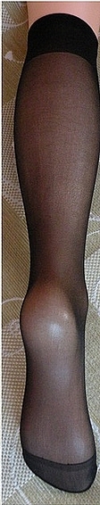 Knee Socks 'Verbena' 20 Den, nero - Veneziana — photo N1