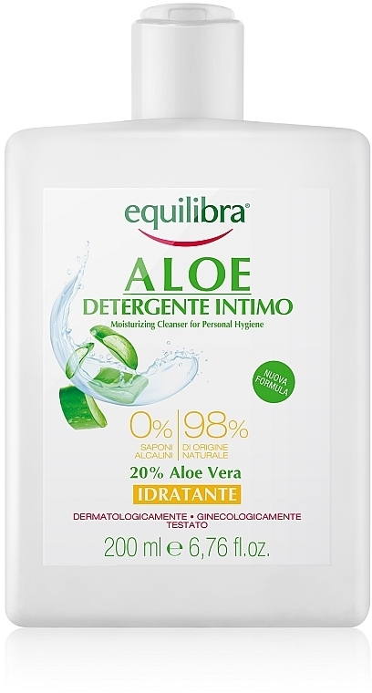 Moisturizing Intimate Wash Gel - Equilibra Aloe Moisturizing Cleanser For Personal Hygiene — photo N2