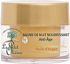 Anti-Aging Night Face Balm with Argan Oil - Le Petit Olivier Night Balm Anti-aging Argan Oil — photo N1