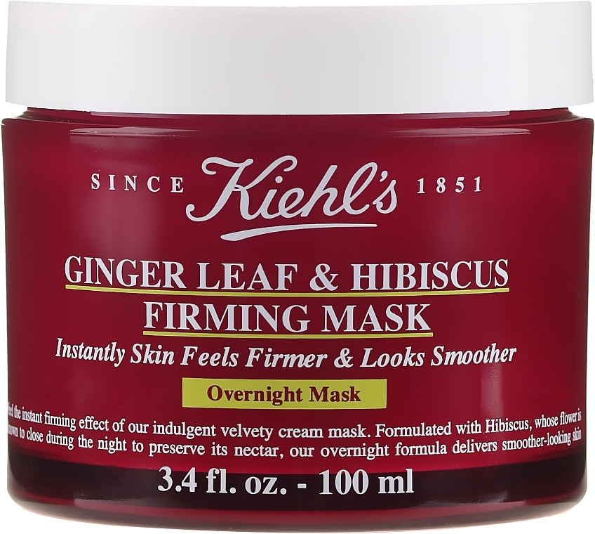 Form & Smooth Night Facial Mask - Kiehl`s Ginger Leaf & Hibiscus Firming Mask — photo N1