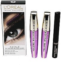 Fragrances, Perfumes, Cosmetics Set - L'Oreal Paris Ladies Volume Million Lashes Fatale Duo (mascara/2x9ml + liner/1.5ml)