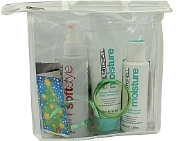 Fragrances, Perfumes, Cosmetics Set - Paul Mitchell Moisture (shm/100ml + treatment/100ml + spray/125ml + bag)