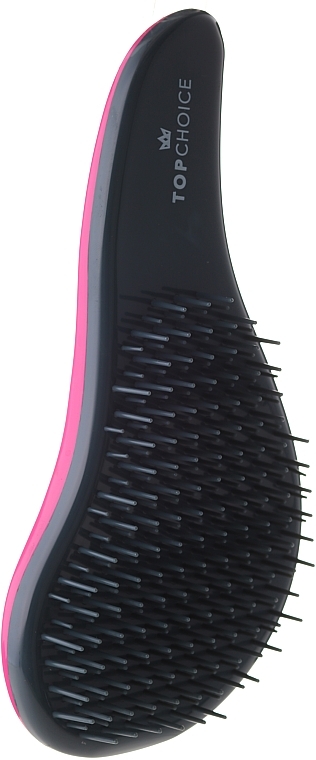 Hair Brush "Detangler", 63831, gray-pink - Top Choice — photo N2