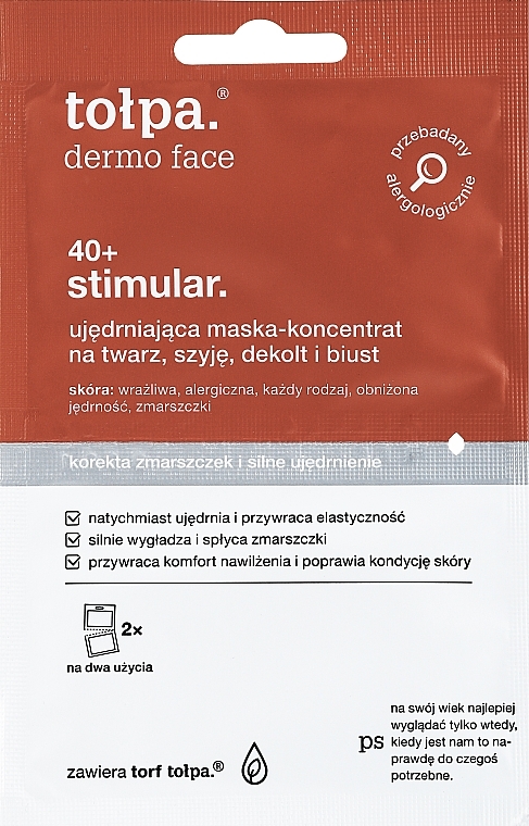 Face Mask - Tolpa Dermo Face Stimular 40+ Mask — photo N1