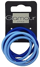 No Metal Elastic Hair Bands, dark blue - Glamour — photo N1