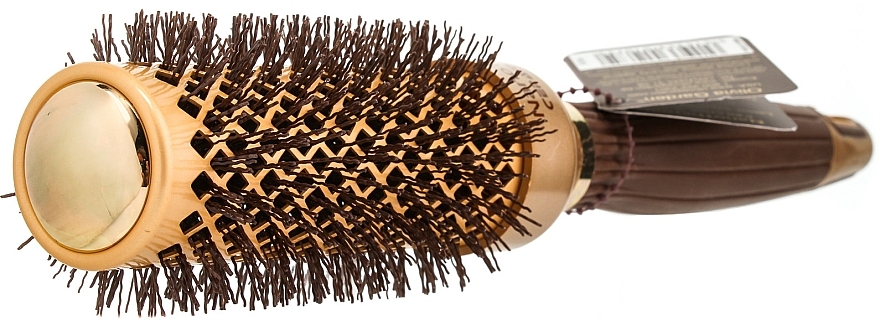 Thermo Brush d 35 mm - Olivia Garden Expert Blowout Shine Wavy Bristles GOLD&BROWN 35 — photo N2