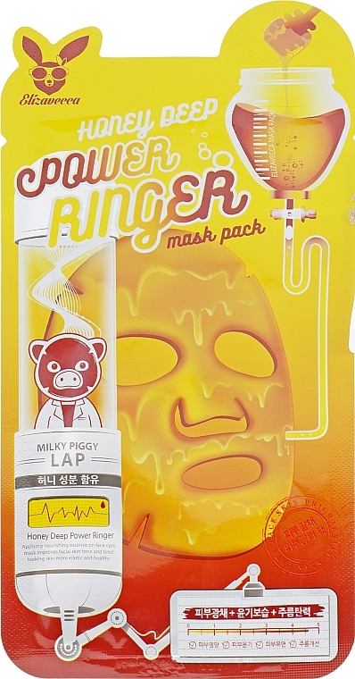 Lifting Honey Mask - Elizavecca Face Care Honey Deep Power Ringer Mask Pack — photo N1