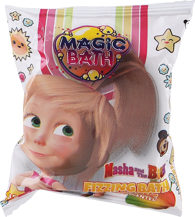 Fizzing Bath Tablet, mango - EP Line Magic Bath Masha And The Bear — photo N3