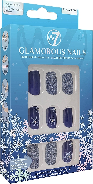 Set - W7 Glamorous Nails Chilly Night — photo N1