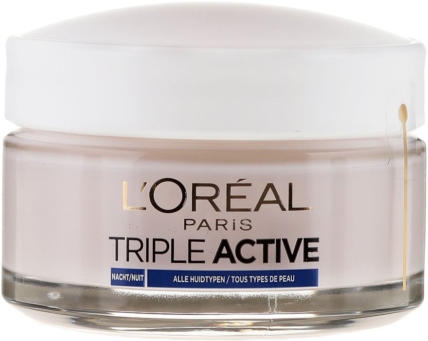 Moisturizing Night Cream for all Skin Types - L'Oreal Triple Active Hydrating Night Cream 24H For All Skin Types — photo N3