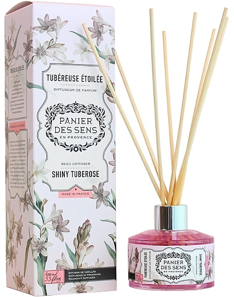 Tuberose Reed Diffuser - Panier Des Sens Shiny Tuberose Reed Diffuser — photo N1