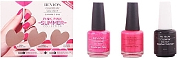 Fragrances, Perfumes, Cosmetics Nail Polish Set - Revlon Colostay Gel Envy Pink Pink Summer Set (nailpolish/2x15ml + top coat/15ml)