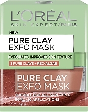 Fragrances, Perfumes, Cosmetics Face Mask - L'oreal Pure Clay Exfo Mask