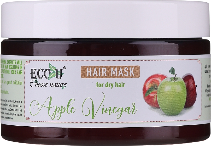Dry Hair Mask "Apple Vinegar" - ECO U Apple Vinegar Hair Mask For Dry Hair — photo N2