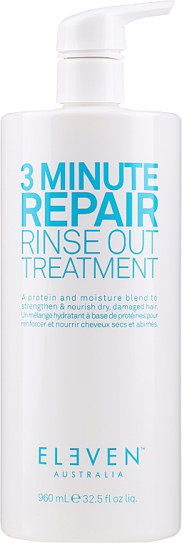 Mask for Dry Damaged Hair - Eleven Australia 3 Minute Rinse Out Repair Treatment — photo N2