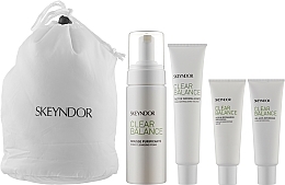 Fragrances, Perfumes, Cosmetics Set - Skeyndor Clear Balance Set (mousse/150ml + gel/50ml + ser/75ml + emulsion/50ml + bag)