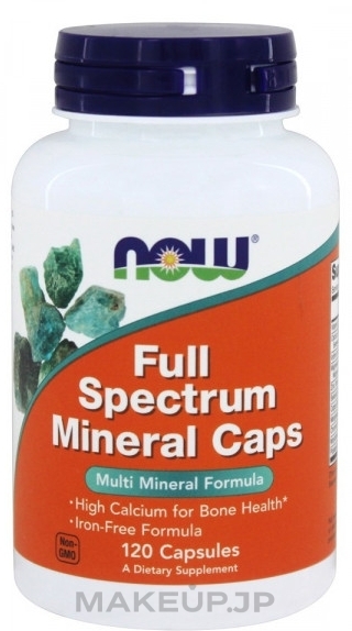 Full Spectrum Minerals Capsules - Now Foods Full Spectrum Minerals Iron-Free — photo 120 ЊВ.