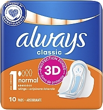 Panty Liners, 10 pcs. - Always Classic Normal Single — photo N1