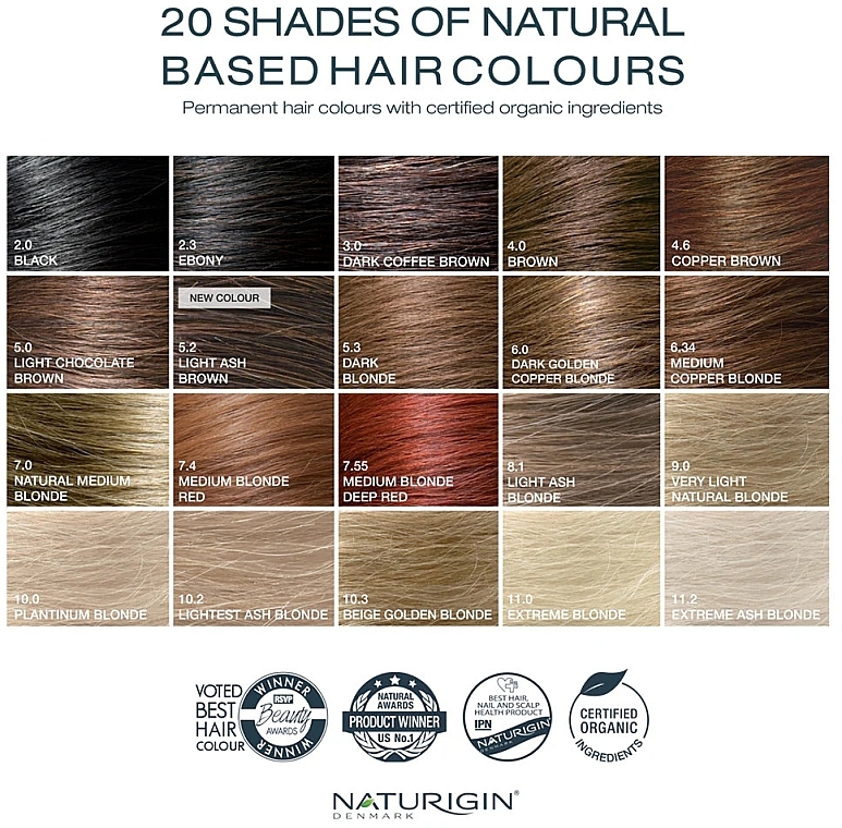 Hair Color - Naturigin Organic Based 100% Permanent Hair Colours — photo N3