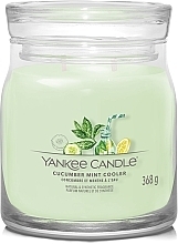 Scented Candle in Jar 'Cucumber Mint Cooler', 2 wicks - Yankee Candle Singnature — photo N1