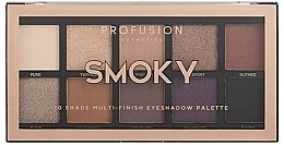 Fragrances, Perfumes, Cosmetics Eyeshadow Palette - Profusion Cosmetics Smoky 10 Shade Multi-Finish Eyeshadow Palette