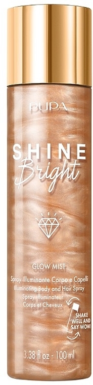 Illuminating Body & Hair Spray - Pupa Shine Bright Illuminating Body And Hair Spray — photo N1