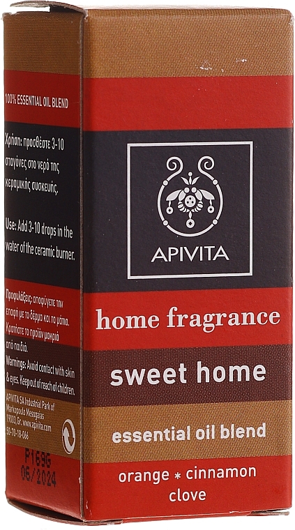 Essential Oil Blend "Sweet Home" - Apivita Aromatherapy Home Fragrance — photo N1