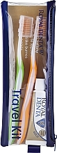 Set, option 2 - Royal Denta Gold (toothbrush/2pcs + toothpaste/20g + cosmetic bag/1pc) — photo N1