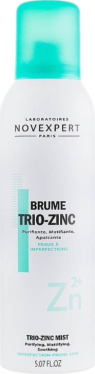 Mattifying Facial Spray - Novexpert Brume Trio-Zinc Mist — photo N1
