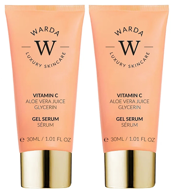 Set - Warda Skin Glow Boost Vitamin C Gel Serum (gel/serum/2x30ml) — photo N1