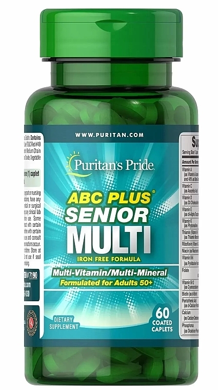 Multivitamins and Minerals 50+ - Puritan's Pride ABC PLUS Senior Multivitamin — photo N2