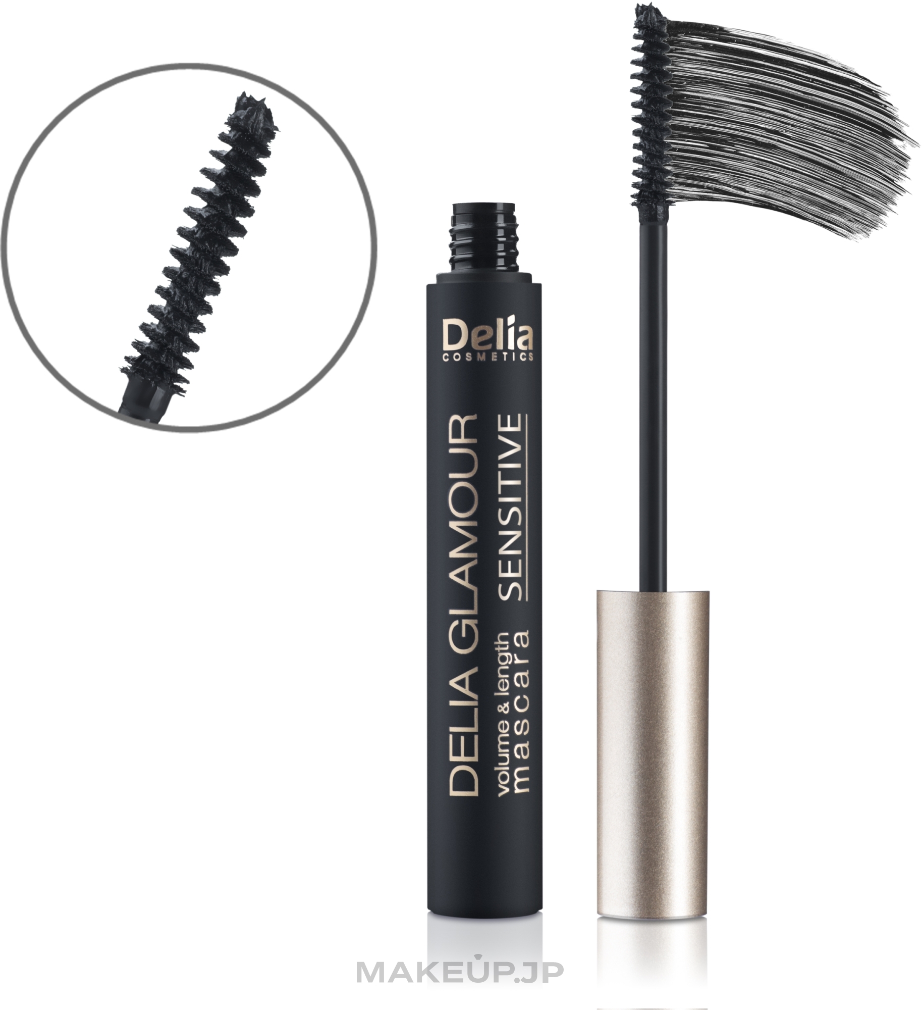 Lash Mascara for Sensitive Eyes - Delia Glamour Volume&Length Mascara Sensitive — photo Black