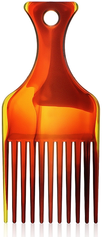 Hair Comb "Afro" S, 60274, amber - Top Choice — photo N1