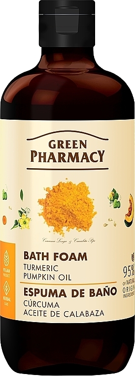 Turmeric & Pumpkin Oil Bath Foam - Green Pharmacy — photo N1