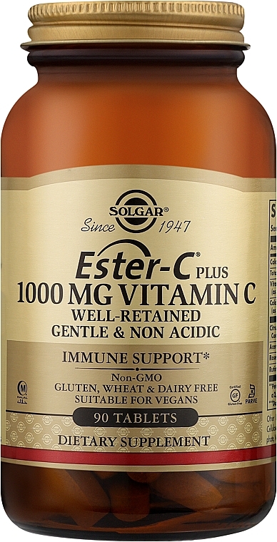 Vitamin C Dietary Supplement  - Solgar Ester-C Plus 1000 mg — photo N1