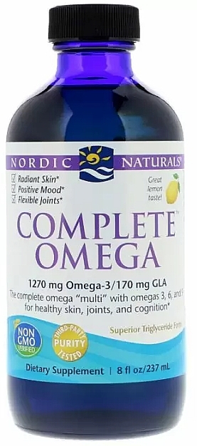 Omega-3-6-9 Dietary Supplement with Lemon Taste, 1270mg - Nordic Naturals Complete Omega Lemon — photo N1
