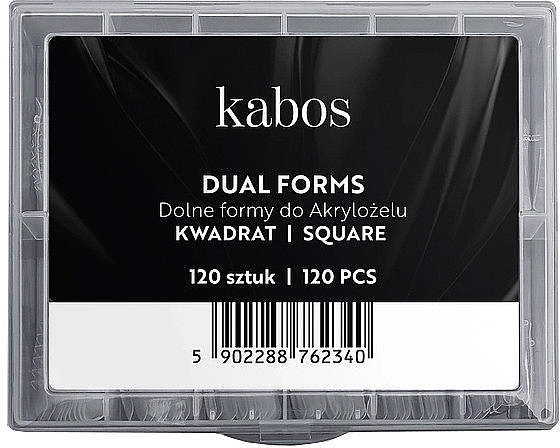 Lower Nail Extensions Forms, square - Kabos  — photo N1