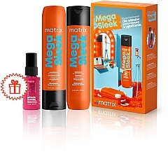 Fragrances, Perfumes, Cosmetics Set - Matrix Mega Sleek (shmp/300ml + cond/300ml + spray/30ml)