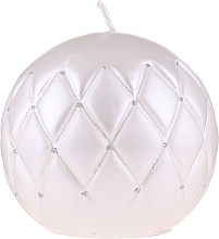 Fragrances, Perfumes, Cosmetics Decorative Candle "Lacquer Ball", White, 10cm - Artman Florence