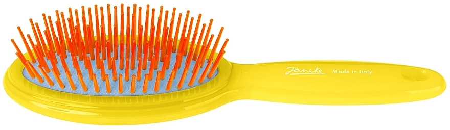 Hair Brush 22x6.5 cm, yellow - Janeke Large Oval Air-Cushioned Brush — photo N1