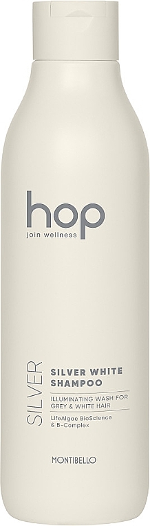 Shampoo for Blonde & Grey Hair - Montibello HOP Silver White Shampoo — photo N2