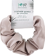 Leather Scrunchie, beige - Yeye Leather — photo N1