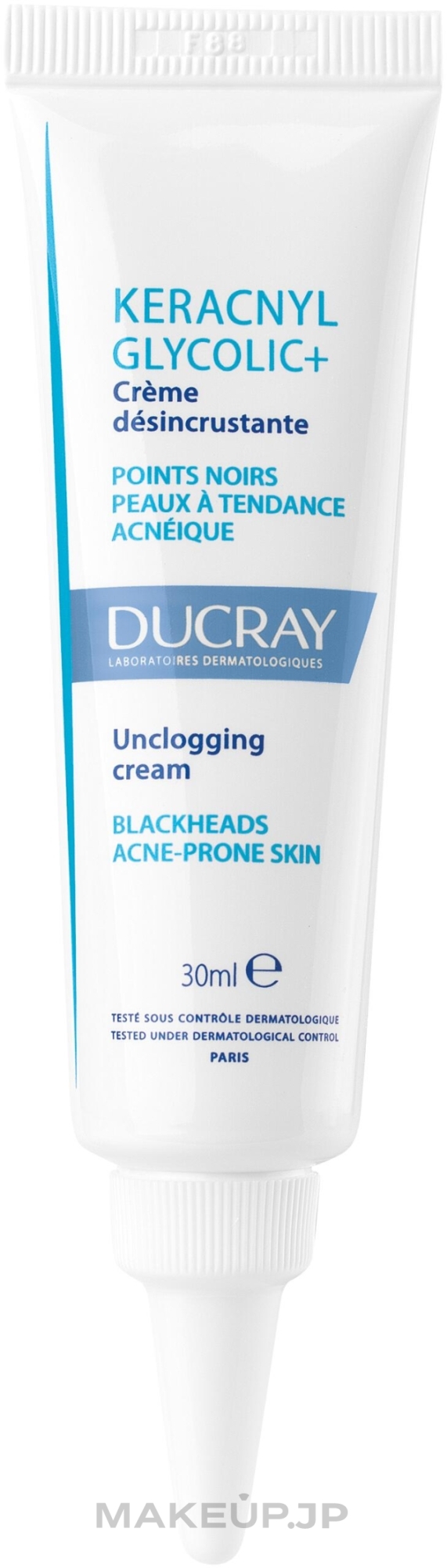 Cleansing Anti-Blackhead Cream - Ducray Keracnyl Glycolic + Unclogging Cream — photo 30 ml