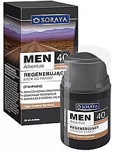 Fragrances, Perfumes, Cosmetics Regenerating Face Cream - Soraya Men Adventure 40+