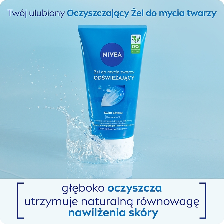 Refreshing Facial Washing Gel for Normal Skin - NIVEA Aqua Effect — photo N4