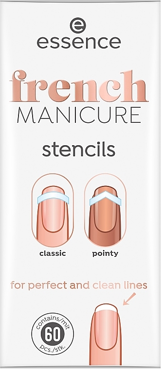 French Manicure Templates - Essence French Manicure Stencils Classic & Pointy — photo N1