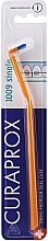 Fragrances, Perfumes, Cosmetics Single-Tufted Toothbrush 'Single CS 1009', orange with glitter and blue bristles - Curaprox