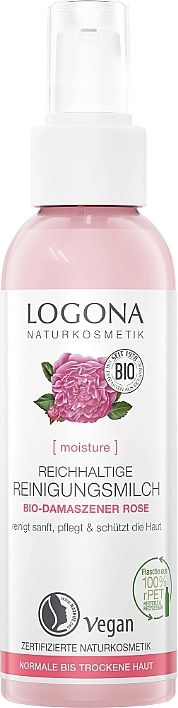 Damask Rose Face Milk - Logona Moisture Rich Cleansing Milk — photo N1