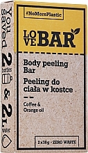 Fragrances, Perfumes, Cosmetics Coffee & Orange Concentrated Body Peeling - Love Bar Body Peeling Bar